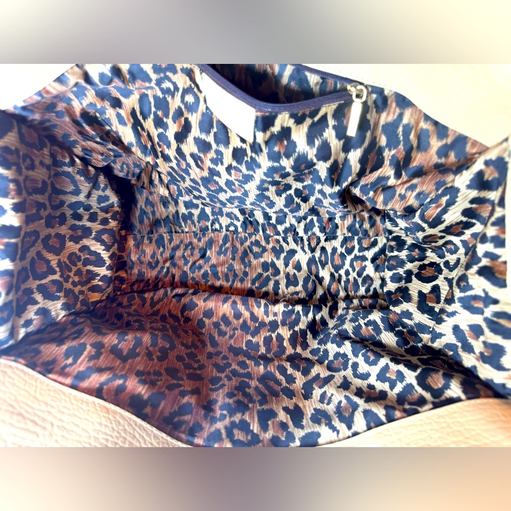Dolce and Gabbana Tote Black Nylon Tan Leather Leopard Lining Rare Vintage - Picture 12 of 15
